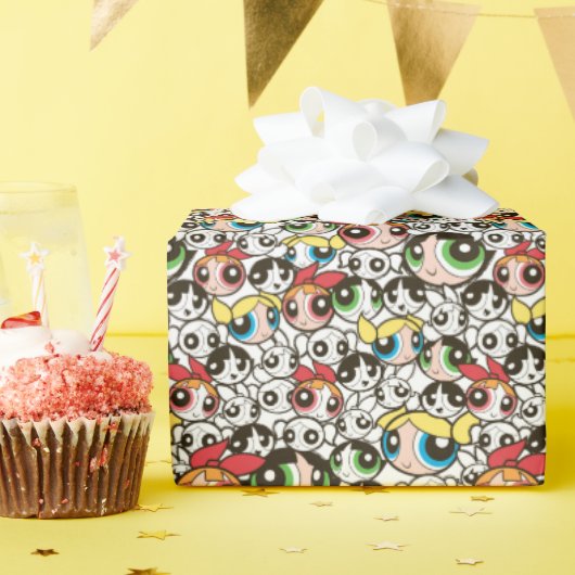 PowerPuff Girls-Muster Geschenkpapier (Geburtstagsparty)