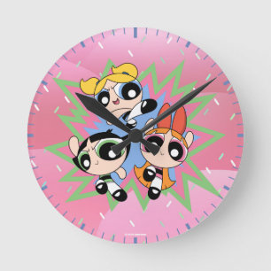 Powerpuff Girls PowerFactor Runde Wanduhr