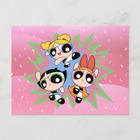 Powerpuff Girls Powfactor Einladungspostkarte (Vorderseite)