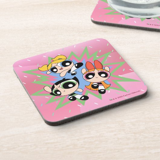 Powerpuff Girls Powfactor Getränkeuntersetzer (Linke Seite)
