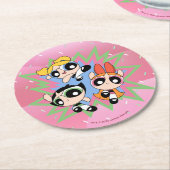 Powerpuff Girls Powfactor Runder Pappuntersetzer (Angewinkelt)