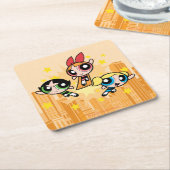 Powerpuff Girls Rett Rechteckiger Pappuntersetzer (angewinkelt)