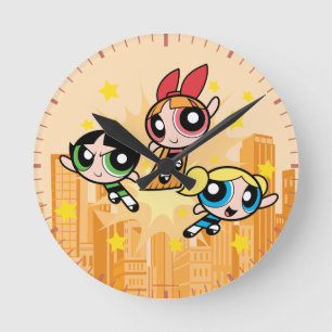 Powerpuff Girls Rett Runde Wanduhr