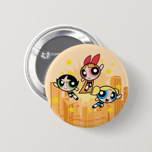 Powerpuff Girls Rettete den Tag Button (Vorne & Hinten)