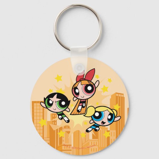 Powerpuff Girls Rettete den Tag Schlüsselanhänger (Vorderseite)
