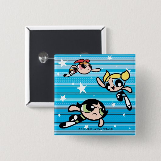 Powerpuff Girls Star Pattern Button (Vorne & Hinten)
