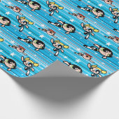 Powerpuff Girls Star Pattern Geschenkpapier (Ecke)