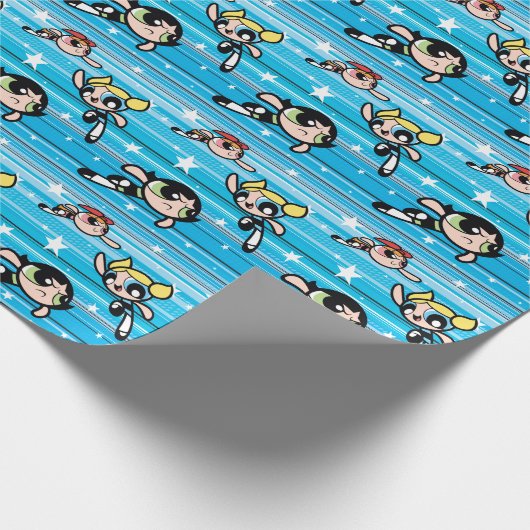 Powerpuff Girls Star Pattern Geschenkpapier (Ecke)