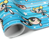 Powerpuff Girls Star Pattern Geschenkpapier (Rolleneckpunkt)