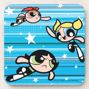 Powerpuff Girls Star Pattern Getränkeuntersetzer
