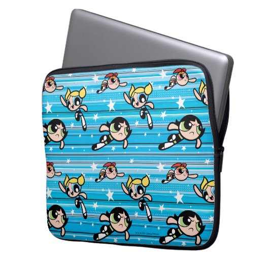 Powerpuff Girls Star Pattern Laptopschutzhülle (Vorderseite Links)