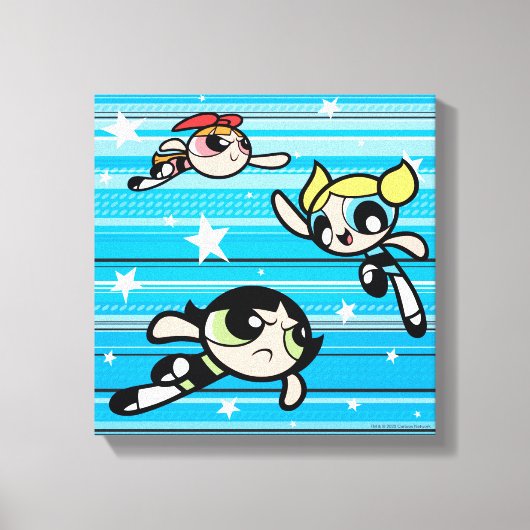 Powerpuff Girls Star Pattern Leinwanddruck (Vorderseite)