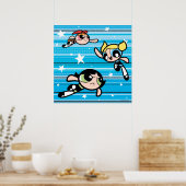 Powerpuff Girls Star Pattern Poster (Küche)