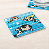 Powerpuff Girls Star Pattern Rechteckiger Pappuntersetzer (angewinkelt)