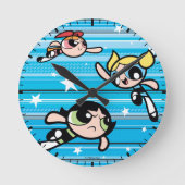 Powerpuff Girls Star Pattern Runde Wanduhr (Vorderseite)