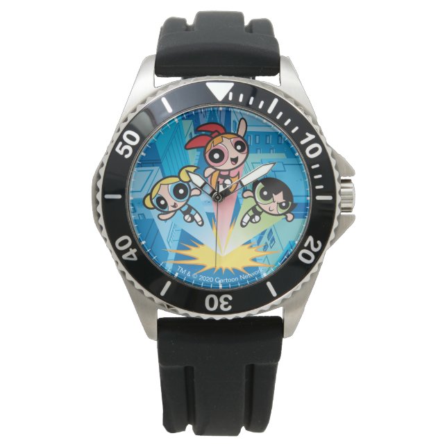 Powerpuff Girls starten in die Luft Armbanduhr (Vorderseite)