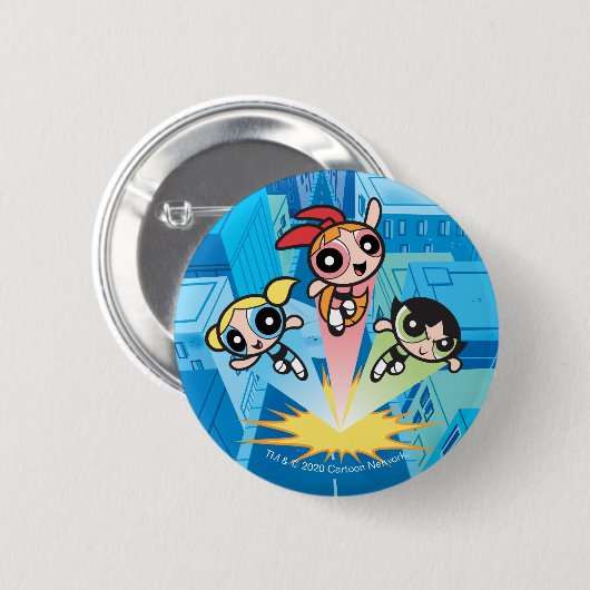 Powerpuff Girls starten in die Luft Button (Vorne & Hinten)