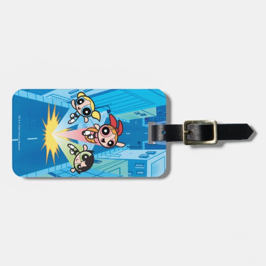 Powerpuff Girls starten in die Luft Gepäckanhänger (Vorderseite horizontal)