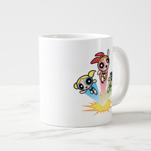 Powerpuff Girls starten in die Luft Jumbo-Tasse (Vorderseite Rechts)
