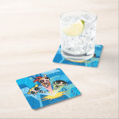 Powerpuff Girls starten in die Luft Rechteckiger Pappuntersetzer (Vor Ort)