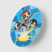 Powerpuff Girls starten in die Luft Runde Wanduhr (Winkel)