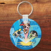 Powerpuff Girls starten in die Luft Schlüsselanhänger (Vorderseite)