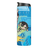Powerpuff Girls starten in die Luft Thermosbecher (Nach rechts gedreht)