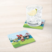 Powerpuff Girls Super Fierce Rechteckiger Pappuntersetzer (Vor Ort)