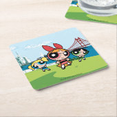 Powerpuff Girls Super Fierce Rechteckiger Pappuntersetzer (angewinkelt)