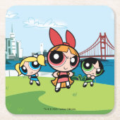 Powerpuff Girls Super Fierce Rechteckiger Pappuntersetzer (Vorderseite)