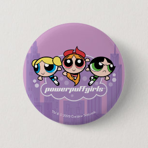 Powerpuff Girls Team Logo Button