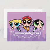 Powerpuff Girls Team Logo Einladungspostkarte (Vorne/Hinten)