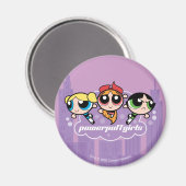 Powerpuff Girls Team Logo Magnet (Vorderseite/Rückseite)