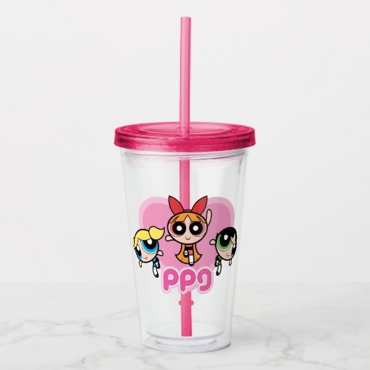 Powerpuff Girls Team Phantastisch Acryltrinkbecher (Vorderseite)