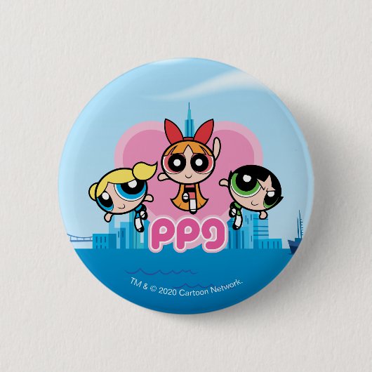 Powerpuff Girls Team Phantastisch Button (Vorderseite)