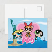 Powerpuff Girls Team Phantastisch Einladungspostkarte (Vorne/Hinten)