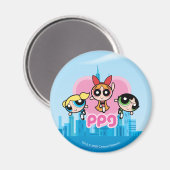 Powerpuff Girls Team Phantastisch Magnet (Vorderseite/Rückseite)