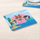 Powerpuff Girls Team Phantastisch Rechteckiger Pappuntersetzer (angewinkelt)