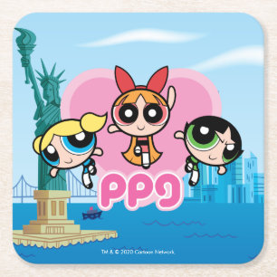 Powerpuff Girls Team Phantastisch Rechteckiger Pappuntersetzer