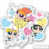 Powerpuff Girls Townsville Pattern Aufkleber (Vorderseite)