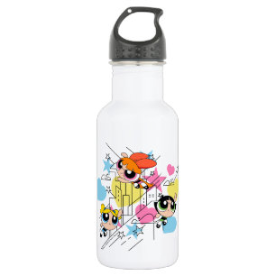 Powerpuff Girls Townsville Pattern Edelstahlflasche