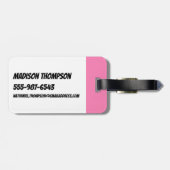 Powerpuff Girls Townsville Pattern Gepäckanhänger (Rückseite horizontal)