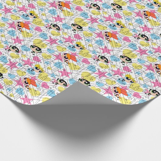 Powerpuff Girls Townsville Pattern Geschenkpapier (Ecke)