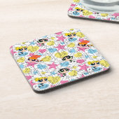 Powerpuff Girls Townsville Pattern Getränkeuntersetzer (Linke Seite)
