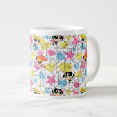 Powerpuff Girls Townsville Pattern Jumbo-Tasse (Vorderseite Rechts)