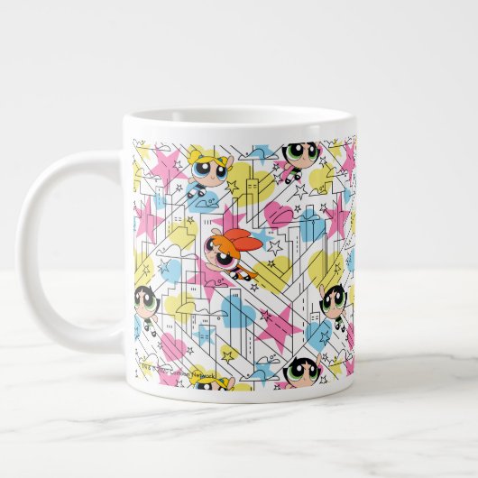 Powerpuff Girls Townsville Pattern Jumbo-Tasse (Links)