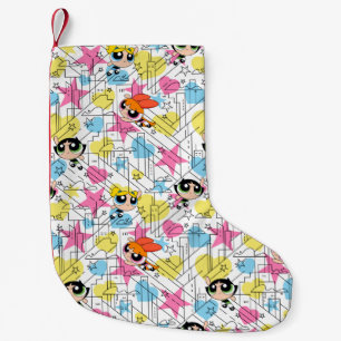 Powerpuff Girls Townsville Pattern Kleiner Weihnachtsstrumpf