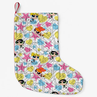 Powerpuff Girls Townsville Pattern Kleiner Weihnachtsstrumpf