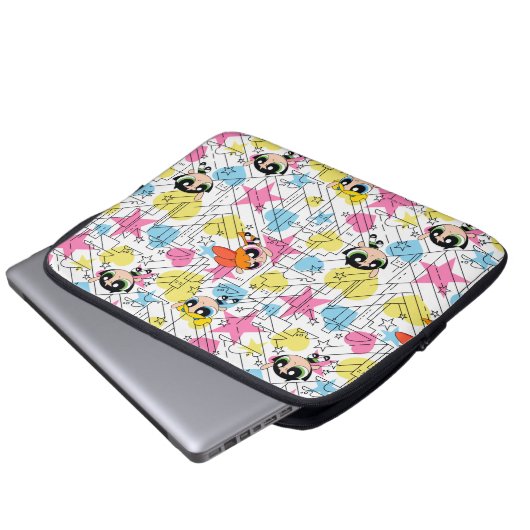 Powerpuff Girls Townsville Pattern Laptopschutzhülle (Vorne Knopf)