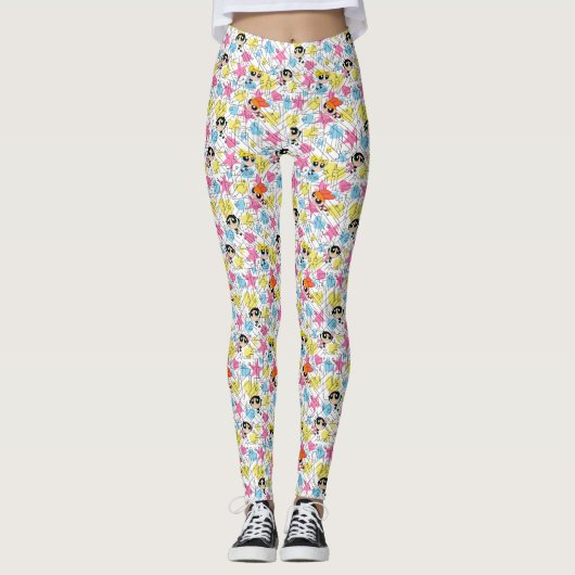 Powerpuff Girls Townsville Pattern Leggings (Vorderseite)